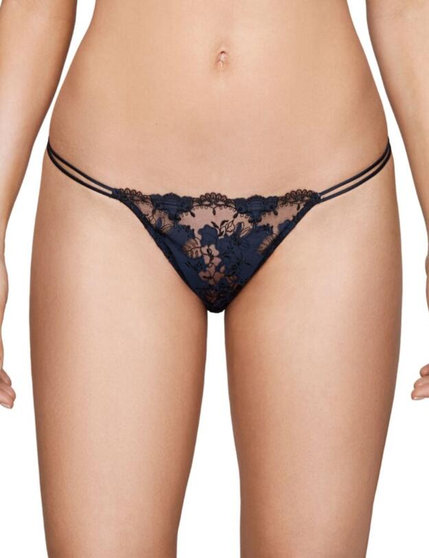 CAE-015-11 Coco De Mer Caerulea Thong - CAE-015-11 Midnight Blue and Black