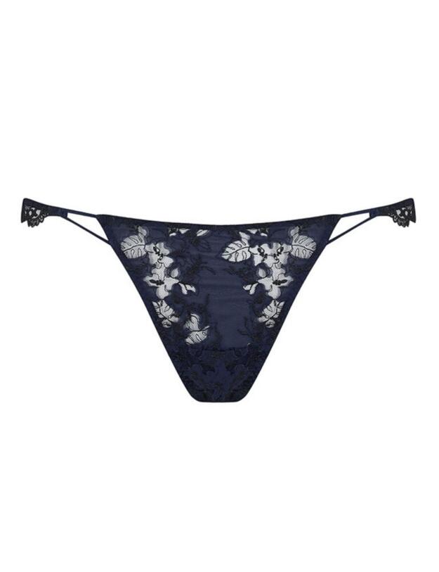 CAE-015-11 Coco De Mer Caerulea Thong - CAE-015-11 Midnight Blue and Black