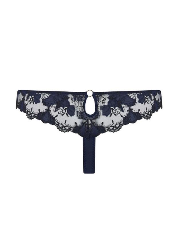 CAE-015-11 Coco De Mer Caerulea Thong - CAE-015-11 Midnight Blue and Black