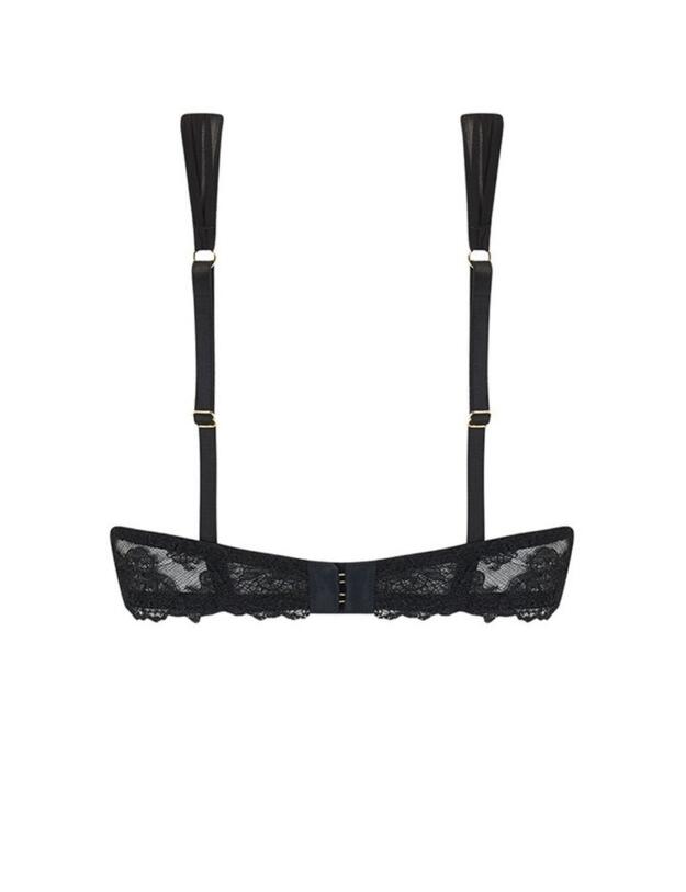 PLU-005-01 Coco De Mer Plumeria Plunge Bra - PLU-005-01 Black