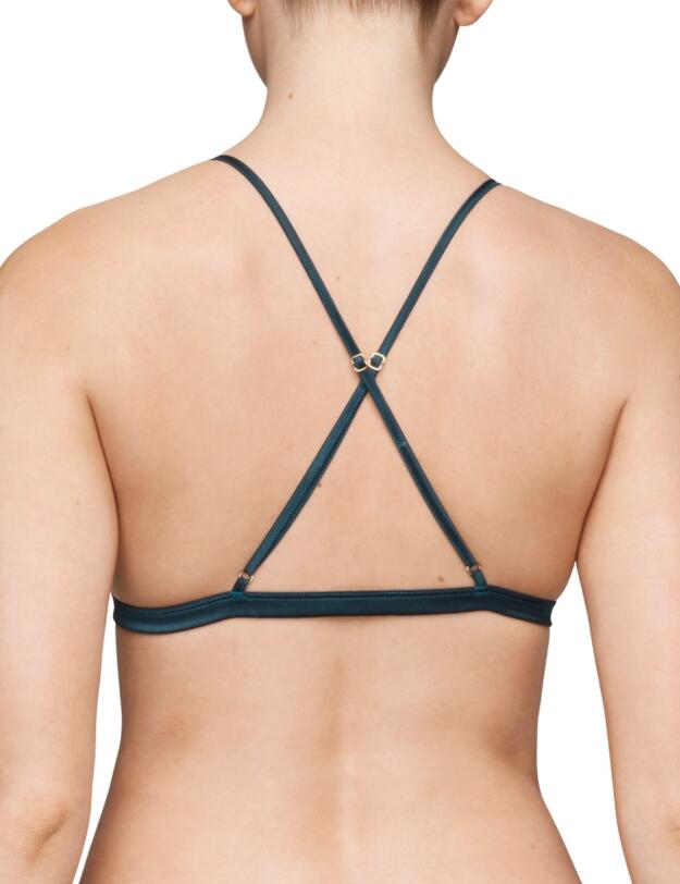 SET-002-09 Coco De Mer Setaria Open Triangle Bra - SET-002-09 Teal & Antique Gold 