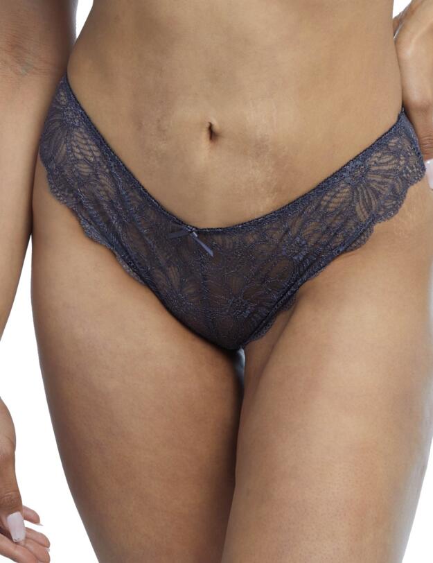 WWL632SG Playful Promises Wolf & Whistle Ariana Lace Brief - WWL632SG Steel Grey
