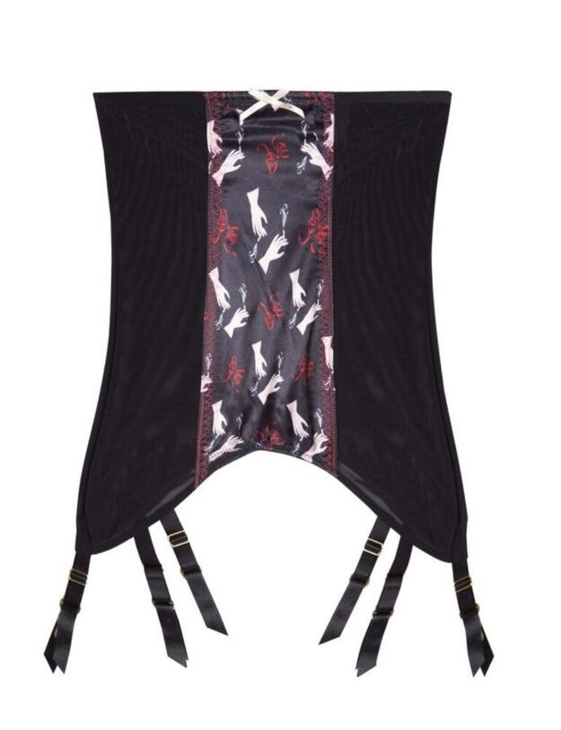 BPSB078 Playful Promises Bettie Page Blaze Girdle Suspender - BPSB078 Black
