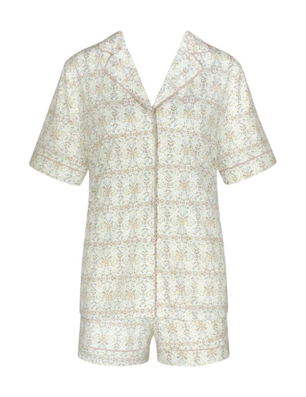 10202445 Triumph Lounge-Me Natural Boyfriend Pyjama Set - 10202445 Turquoise/Light Combination