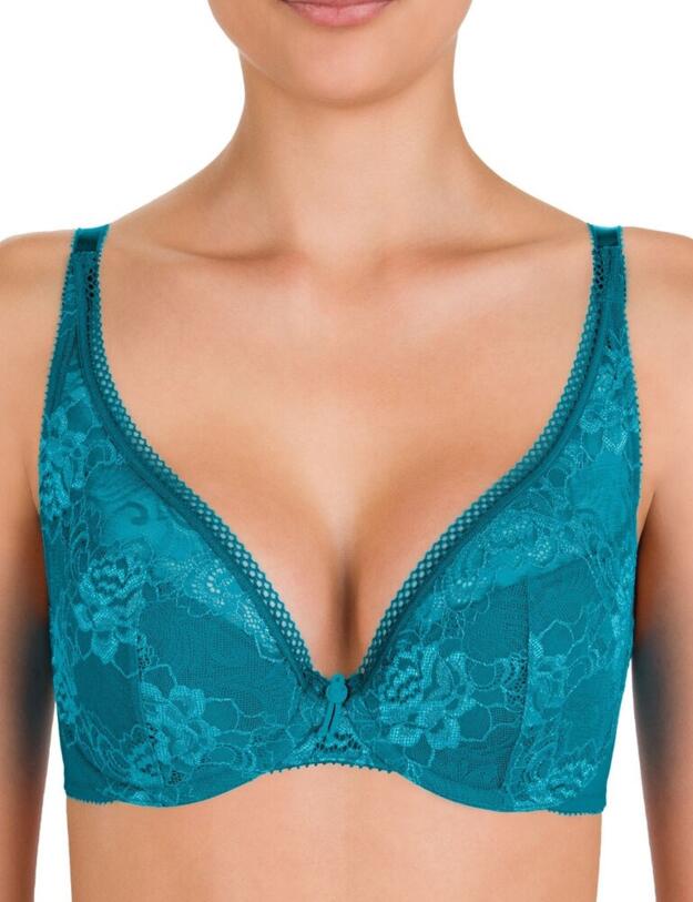 0807822 Felina Secret Garden Plunge Bra - 0807822 Aquamarine