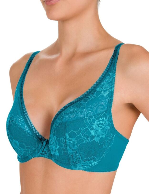 0807822 Felina Secret Garden Plunge Bra - 0807822 Aquamarine