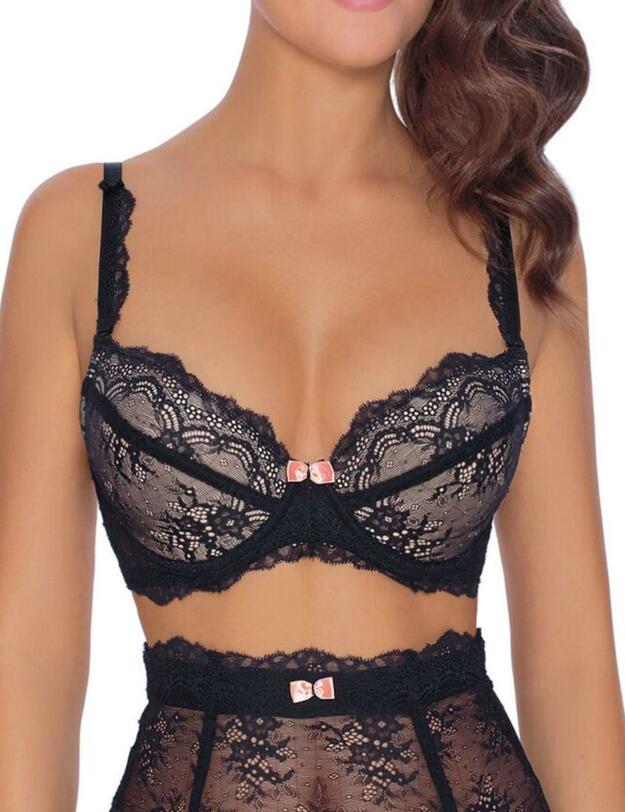 Roza Ambre Push Up Padded Bra - Black