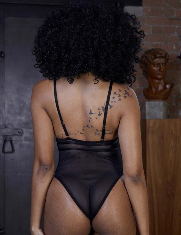 PPHUS021B Playful Promises Hustler Arielle Mesh Body - PPHUS021B Black