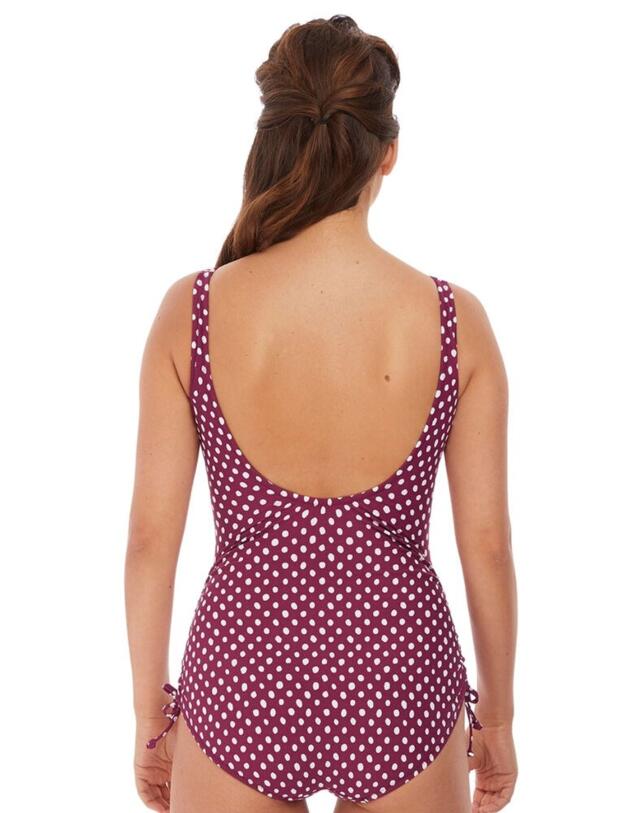 6729 Fantasie Santa Monica V-Neck Swimsuit - 6729 Garnet