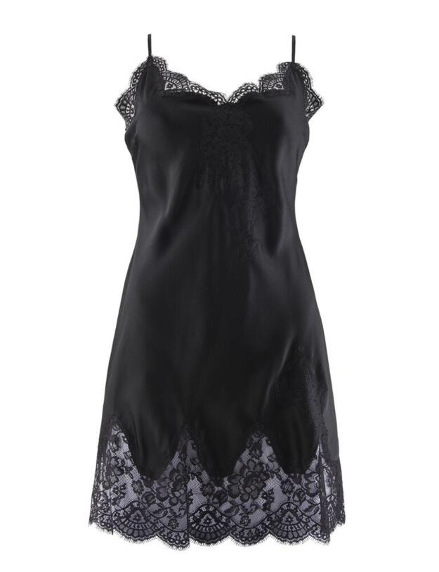 MS40 Aubade Soie D Amour Silk Nighty - MS40 Noir 