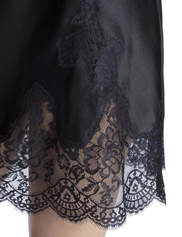 MS40 Aubade Soie D Amour Silk Nighty - MS40 Noir 