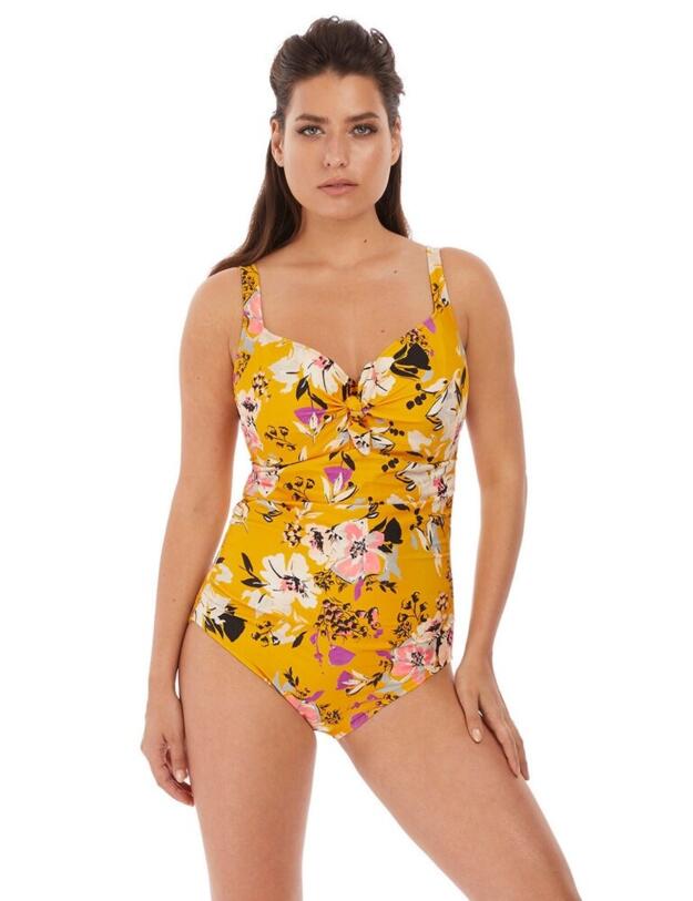 6958 Fantasie Florida Keys Gathered Plunged Swimsuit - 6958 Nectar