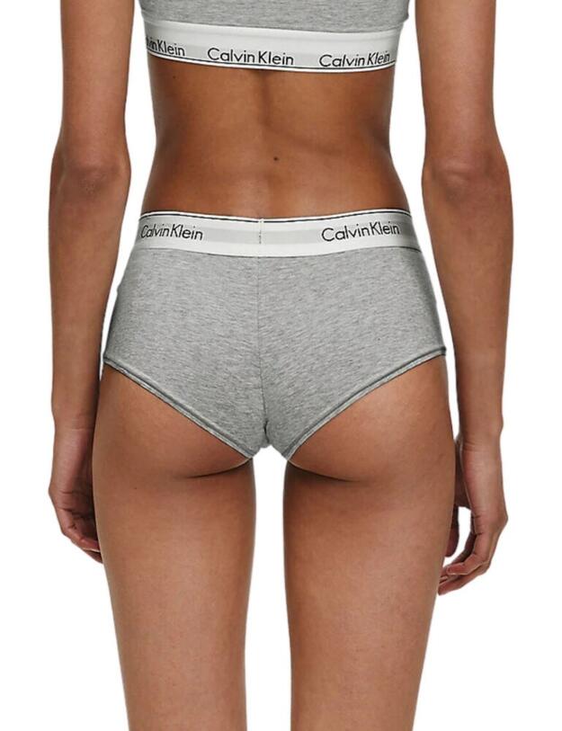 0000F3788E Calvin Klein Modern Cotton Boyshort - F3788E Grey Heather