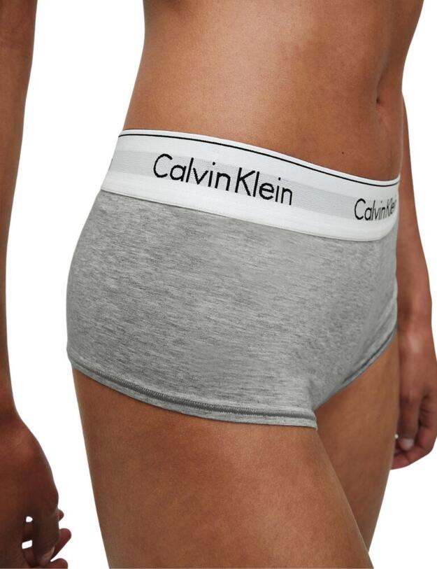 0000F3788E Calvin Klein Modern Cotton Boyshort - F3788E Grey Heather