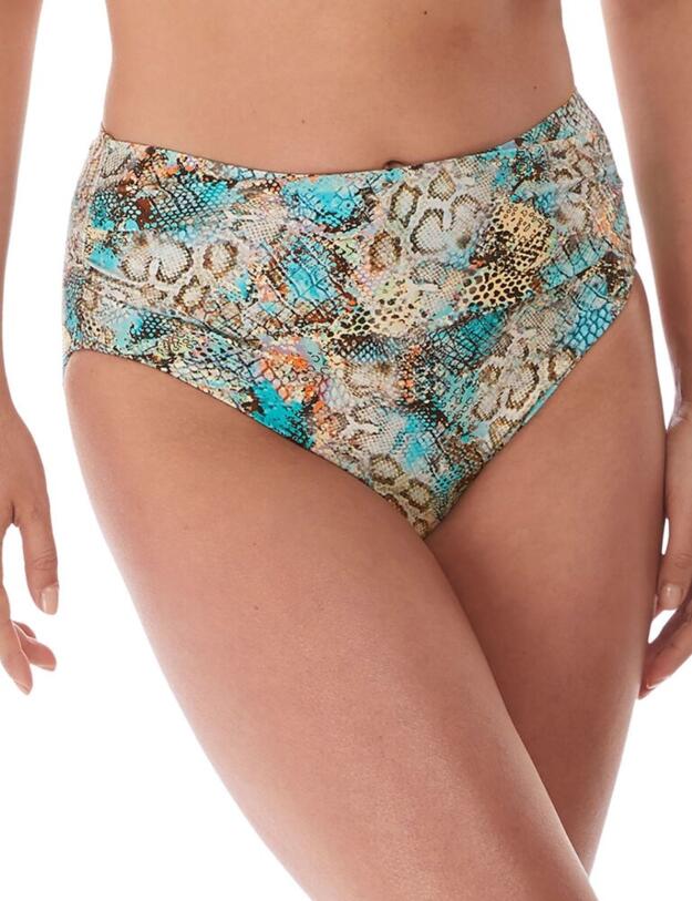 6777 Fantasie Manila Deep Gathered Bikini Brief - 6777 Iced Aqua