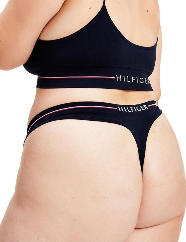 UW0UW02630 Tommy Hilfiger Curve Mid Waist Thong - UW0UW02630 Desert Sky 