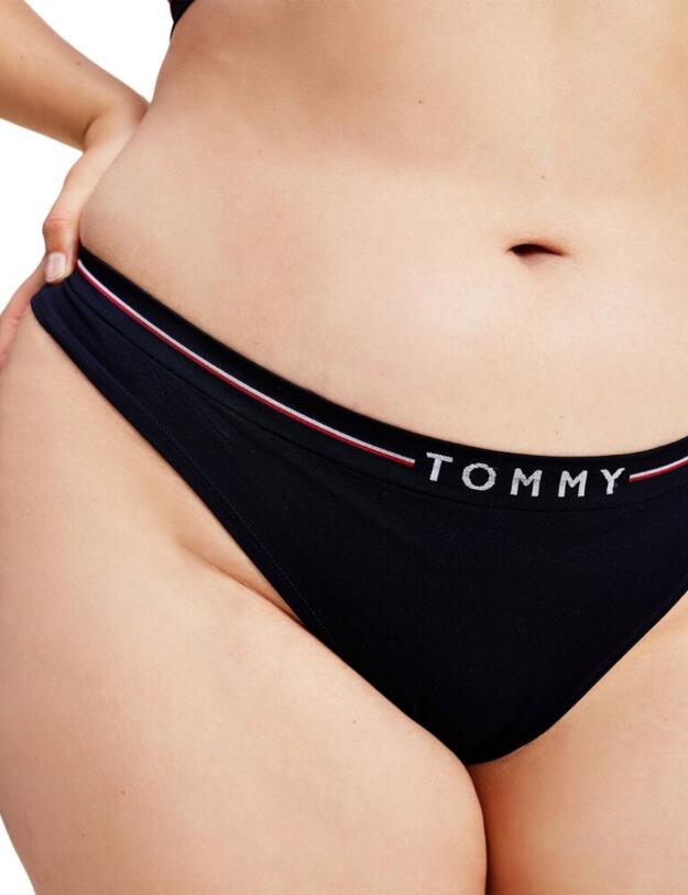 UW0UW02630 Tommy Hilfiger Curve Mid Waist Thong - UW0UW02630 Desert Sky 