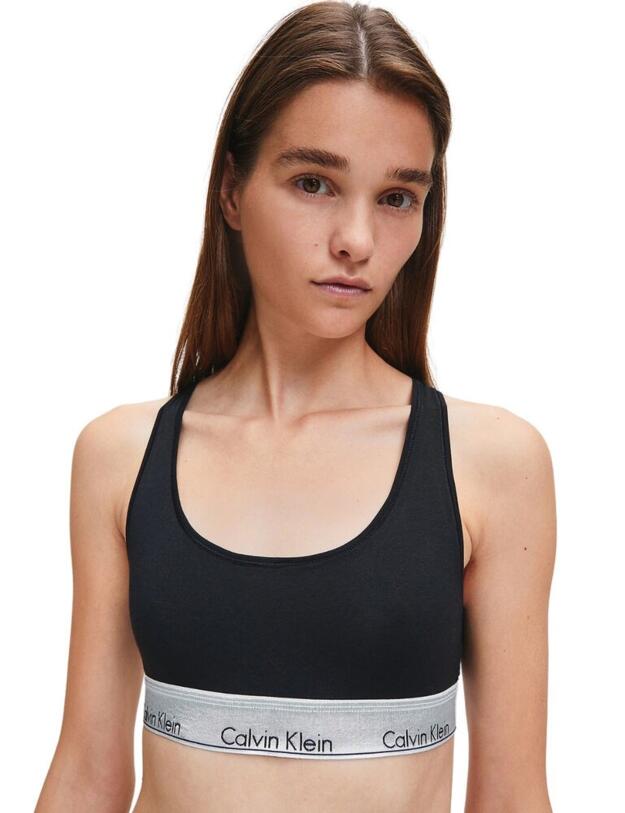 000QF6233E Calvin Klein CK One Bralette & Thong Set - QF6233E Black/Silver