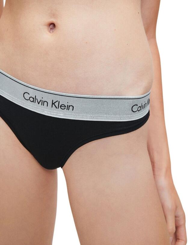 000QF6233E Calvin Klein CK One Bralette & Thong Set - QF6233E Black/Silver