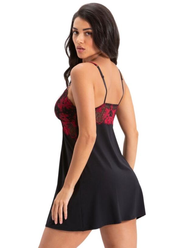 18708 Pour Moi Decadence Chemise  - 18708 Red/Black