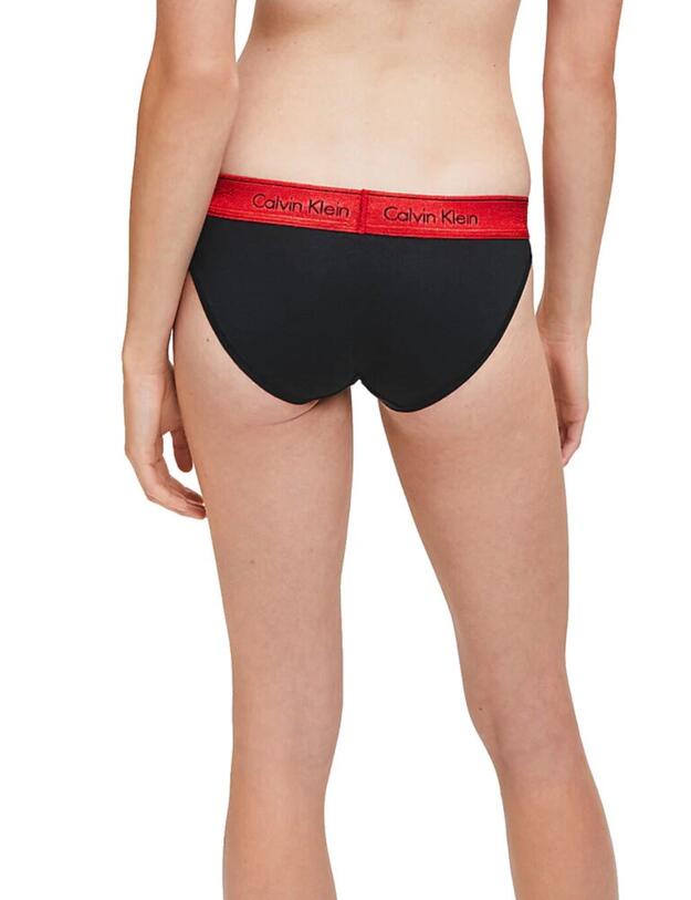 000QF6133E Calvin Klein Modern Cotton Bikini Style Brief - QF6133E Black/Red Gala