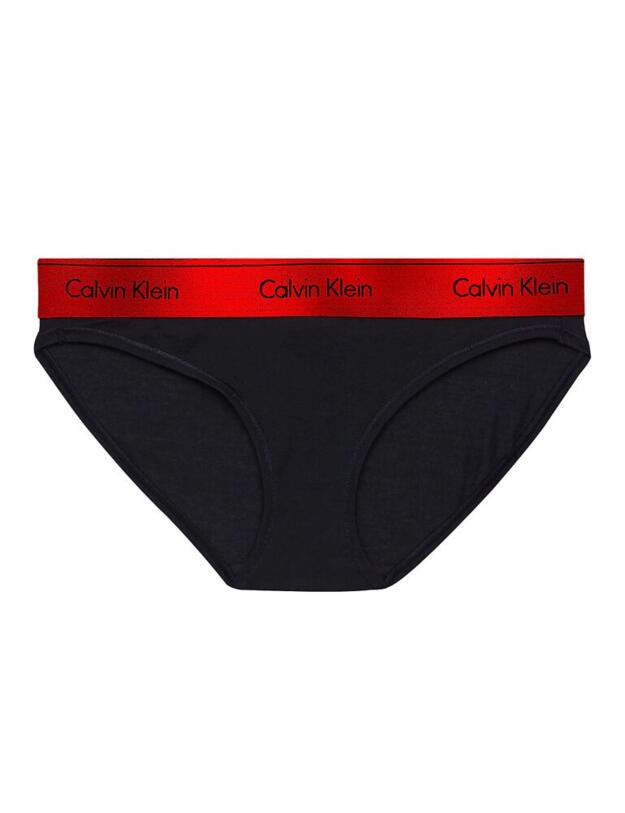 000QF6133E Calvin Klein Modern Cotton Bikini Style Brief - QF6133E Black/Red Gala