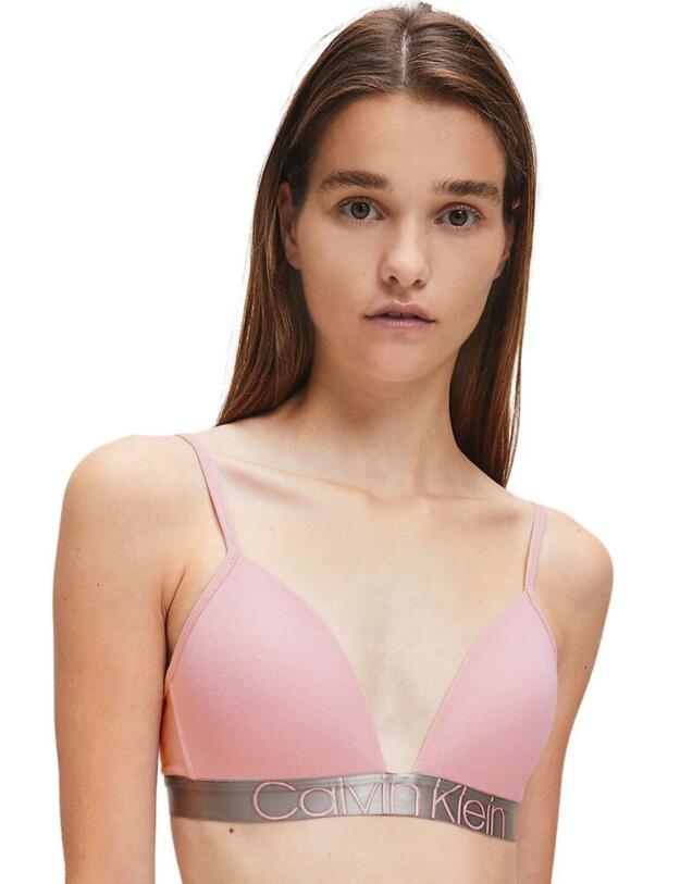 000QF6249E Calvin Klein Icon Triangle Bra - QF6249E Echo Pink 