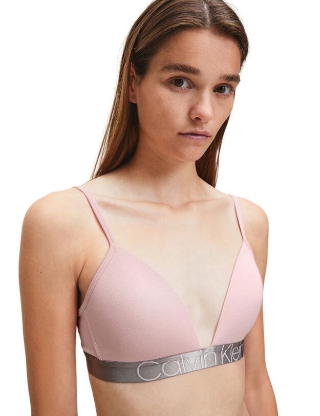 000QF6249E Calvin Klein Icon Triangle Bra - QF6249E Echo Pink 