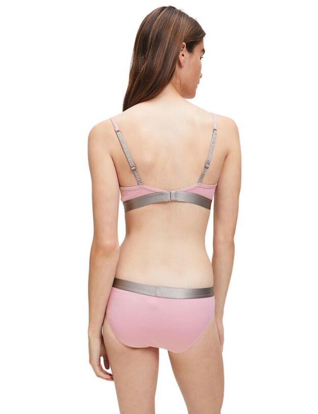 000QF6249E Calvin Klein Icon Triangle Bra - QF6249E Echo Pink 