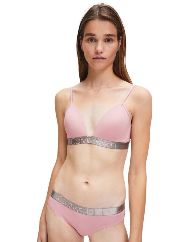 000QF6249E Calvin Klein Icon Triangle Bra - QF6249E Echo Pink 