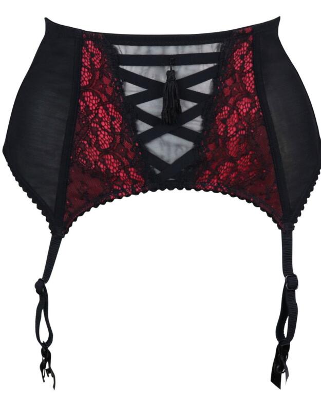 16507 Contradiction by Pour Moi Imagine Suspender Belt - 16507 Black/Red