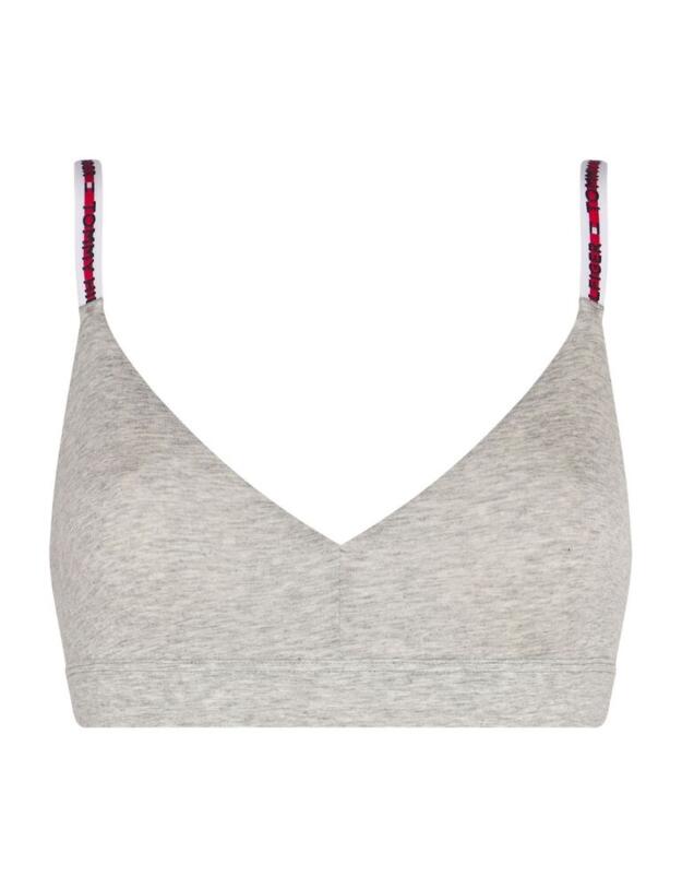 UW0UW02422 Tommy Hilfiger V-Neck Bralette Bra - UW0UW02422 Mid Grey Heather 