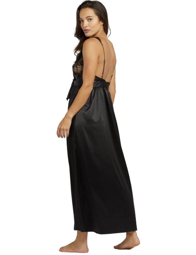 WWL798B Wolf & Whistle Fabia Eyelash Lace Chemise - WWL798B Black