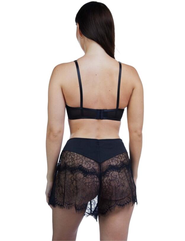 BPB087 Playful Promises Bettie Page Doris Heart French Knicker - BPB087 Black