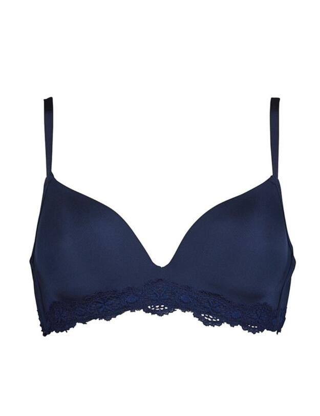 056034 After Eden Lyonne Padded Lace Bra - 056034 Dark Blue