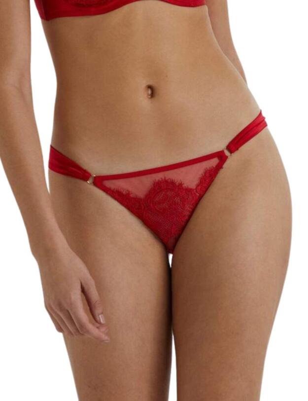 PPB3180 Playful Promises Anneliese Satin Brazilian Brief - PPB3180 Red