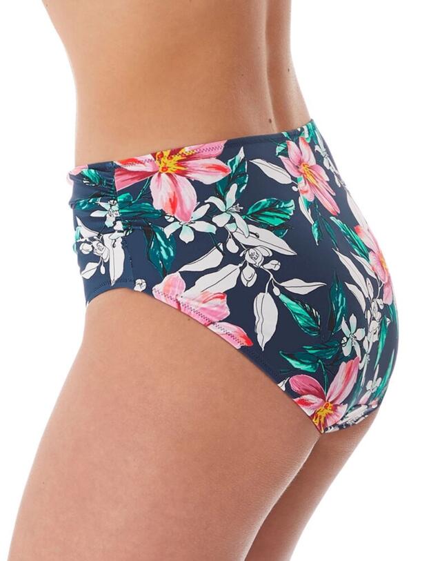 6897 Fantasie Port Maria Deep Gathered Bikini Brief - 6897 Ink