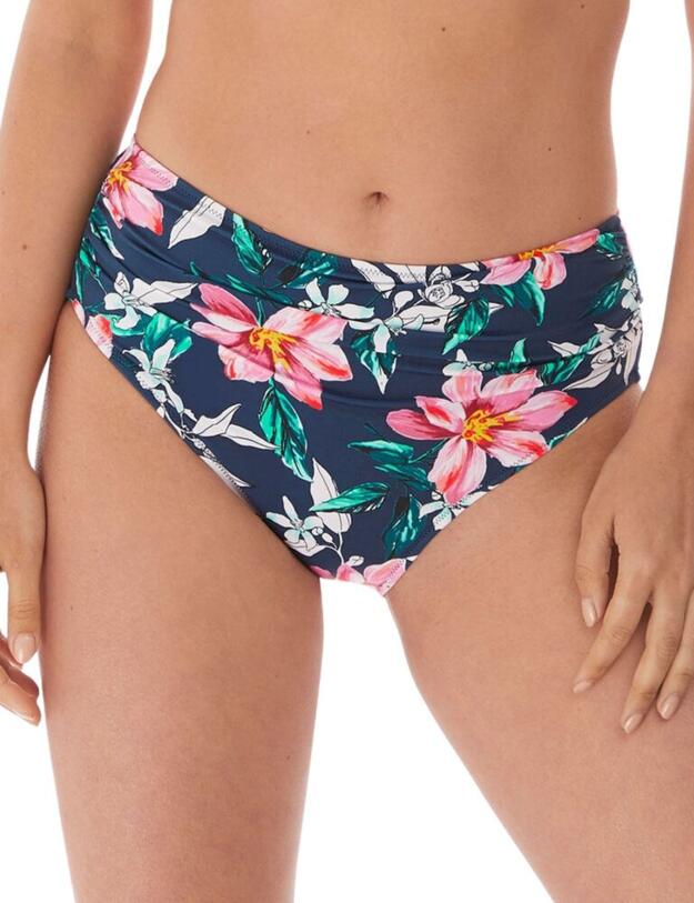 6897 Fantasie Port Maria Deep Gathered Bikini Brief - 6897 Ink