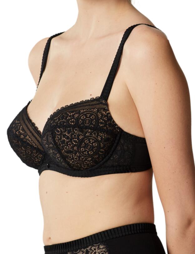 G11832 Maison Lejaby Mandala Balcony Bra - G11832 Noir