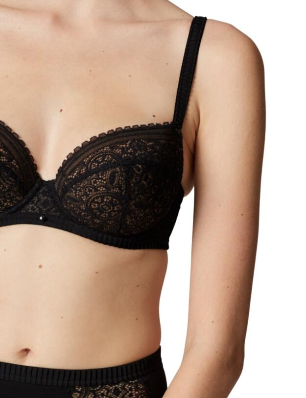 G11832 Maison Lejaby Mandala Balcony Bra - G11832 Noir