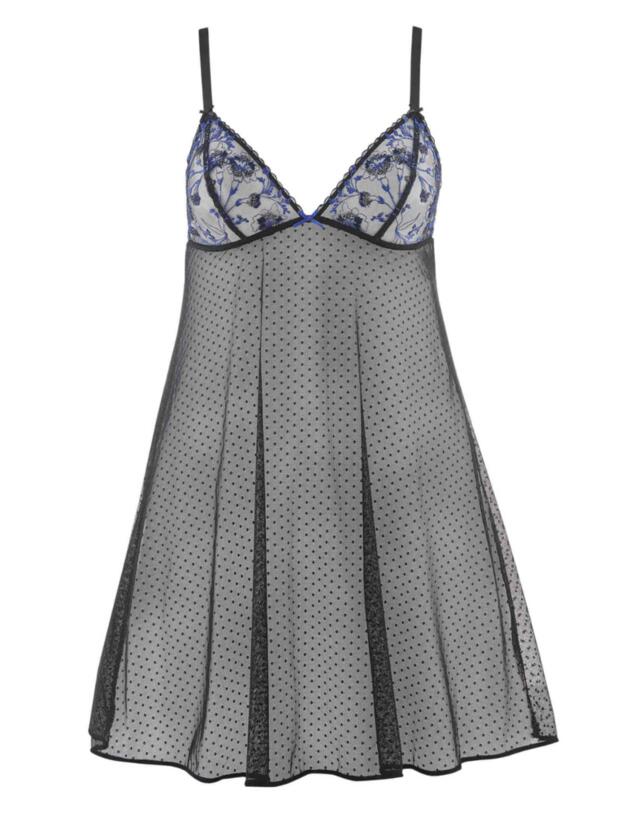 HB42 Aubade Allee Des Plaisirs Babydoll Chemise - HB42 Minuit