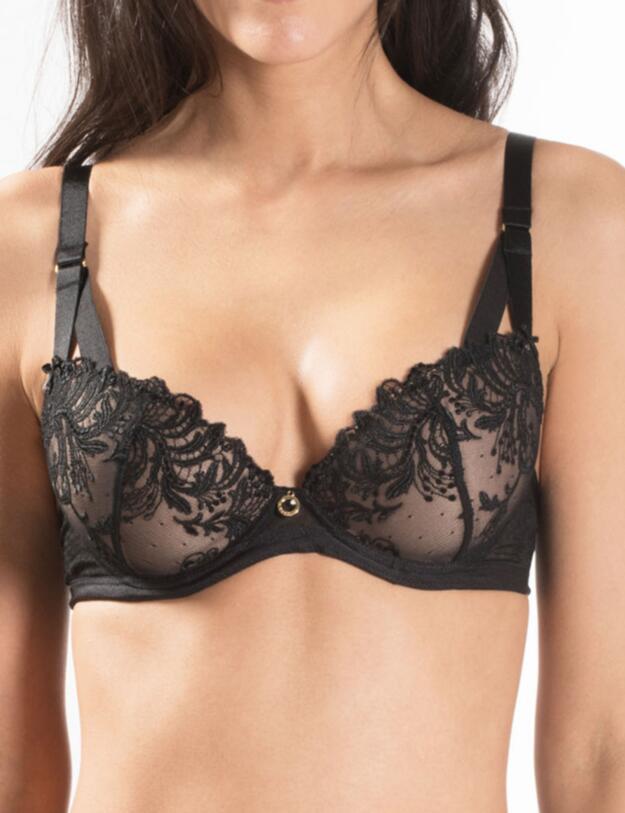 MI08 Aubade Femme Passion Moulded Push-Up Bra - MI08 Noir