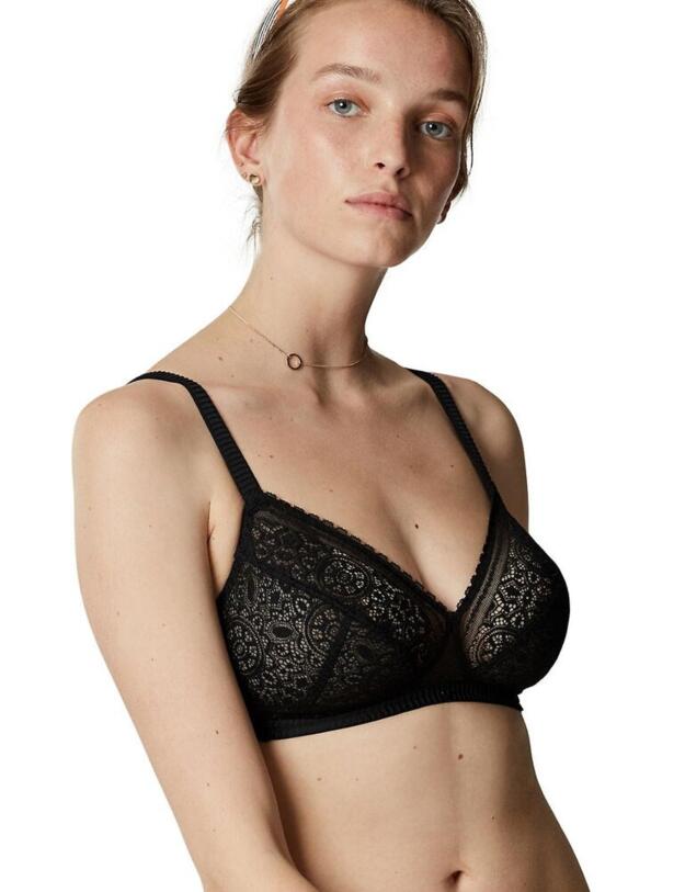 G11843 Maison Lejaby Mandala Wireless Full Cup Bra - G11843 Noir