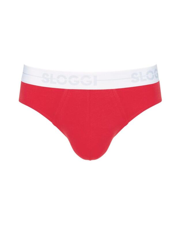 10198170 Sloggi Men Go 3 Pack Mini Brief - 10198170 Red/Dark Combination