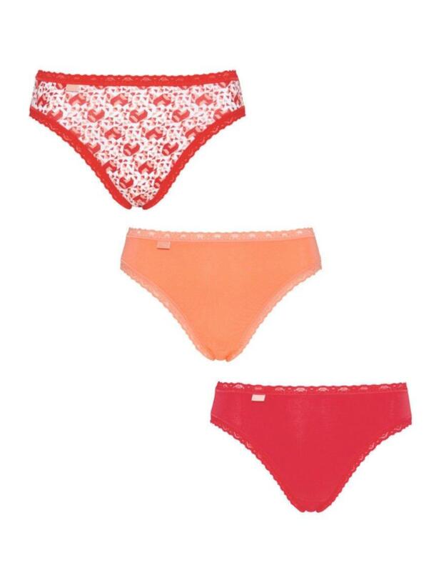 10201584 Sloggi 24/7 Weekend Tai Brief 3 Pack - 10201584 Red/Light Combination