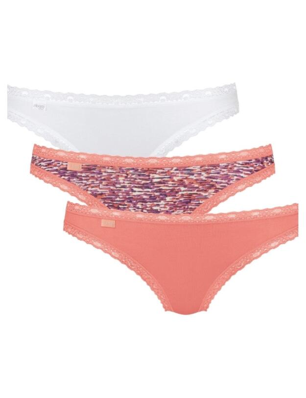 10198201 Sloggi 24/7 Weekend Tanga 3 Pack Brief - 10198201 Pink/Light Combination