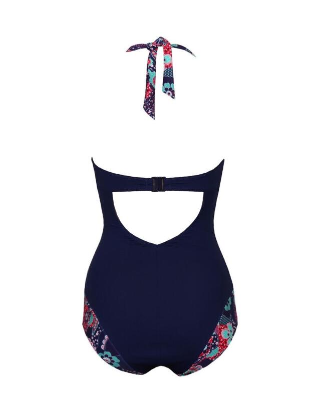 182083 Pour Moi Positano Control Swimsuit - 182083 Navy/Paisley