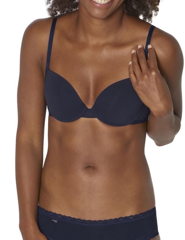 10198139 Sloggi 24/7 100 WHP Underwired Push-Up Bra - 10198139 Blue/Light Combination