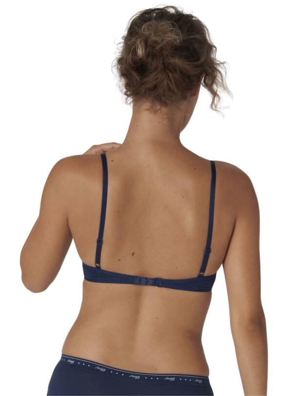 10198139 Sloggi 24/7 100 WHP Underwired Push-Up Bra - 10198139 Blue/Light Combination