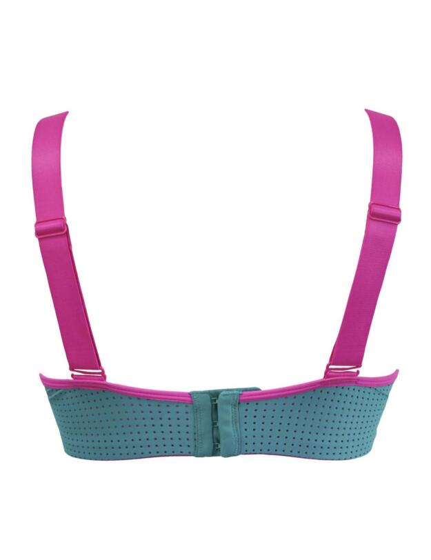 97003 Pour Moi Energy Empower Padded Underwired Sports Bra - 97003 Green/Pink